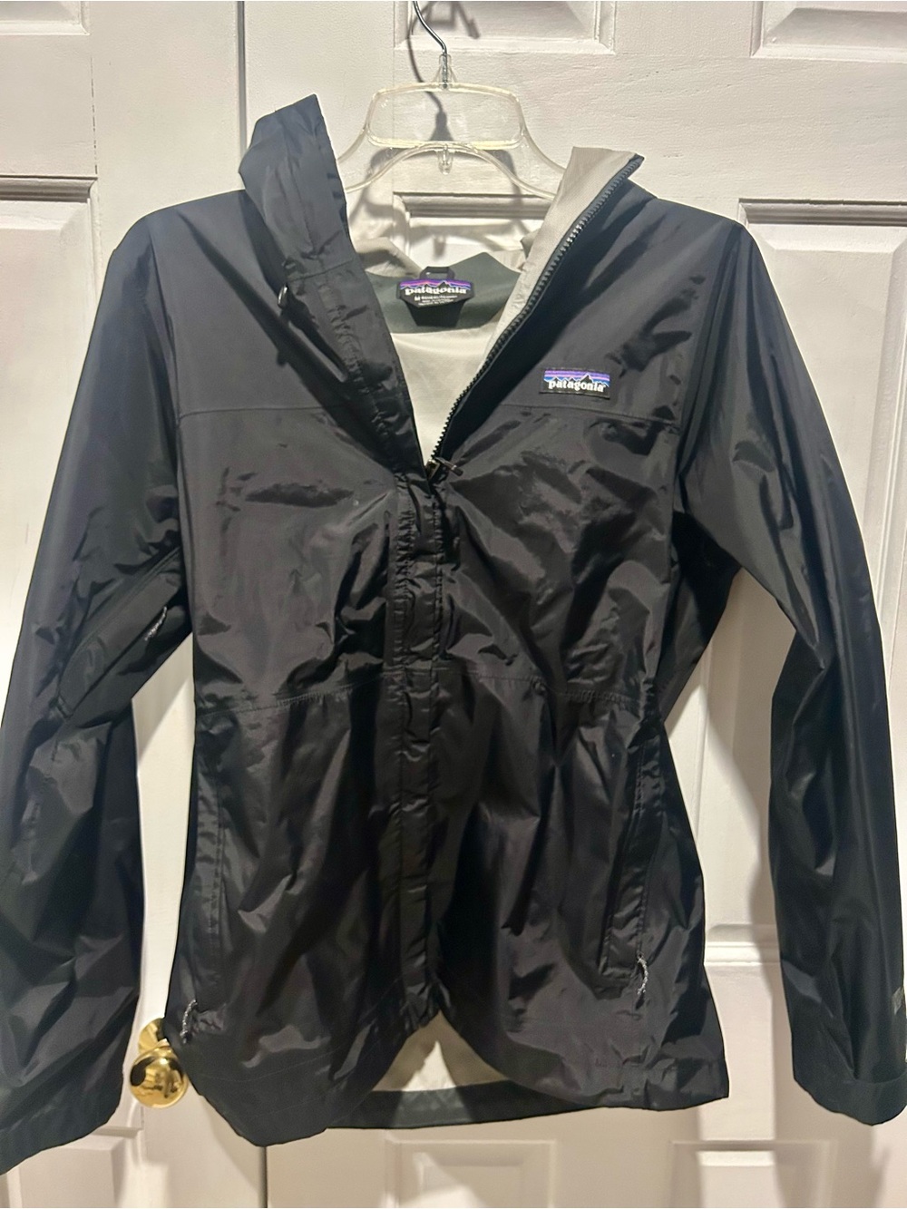 Patagonia Women’s Black Hooded Rain Jacket